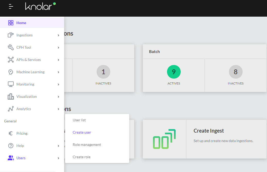 Create Knolar user