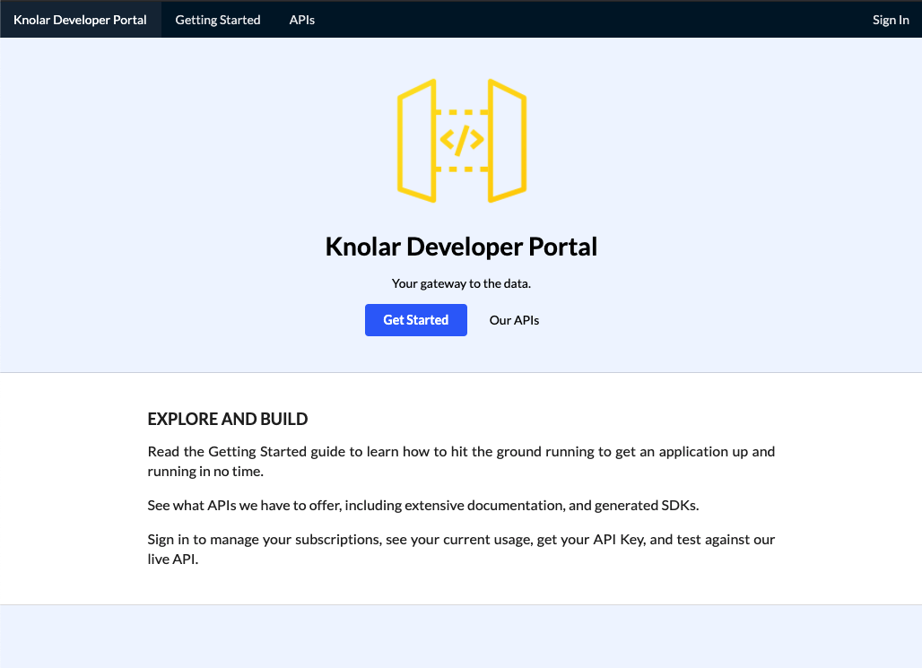 Knolar Developers Portal